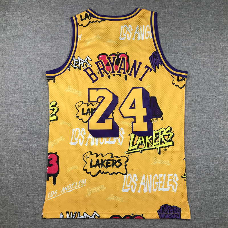 Men Los Angeles Lakers #24 Bryant Yellow 2024 NBA Jersey